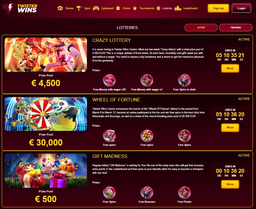 Exciting Table Games at Twister Wins Casino 19